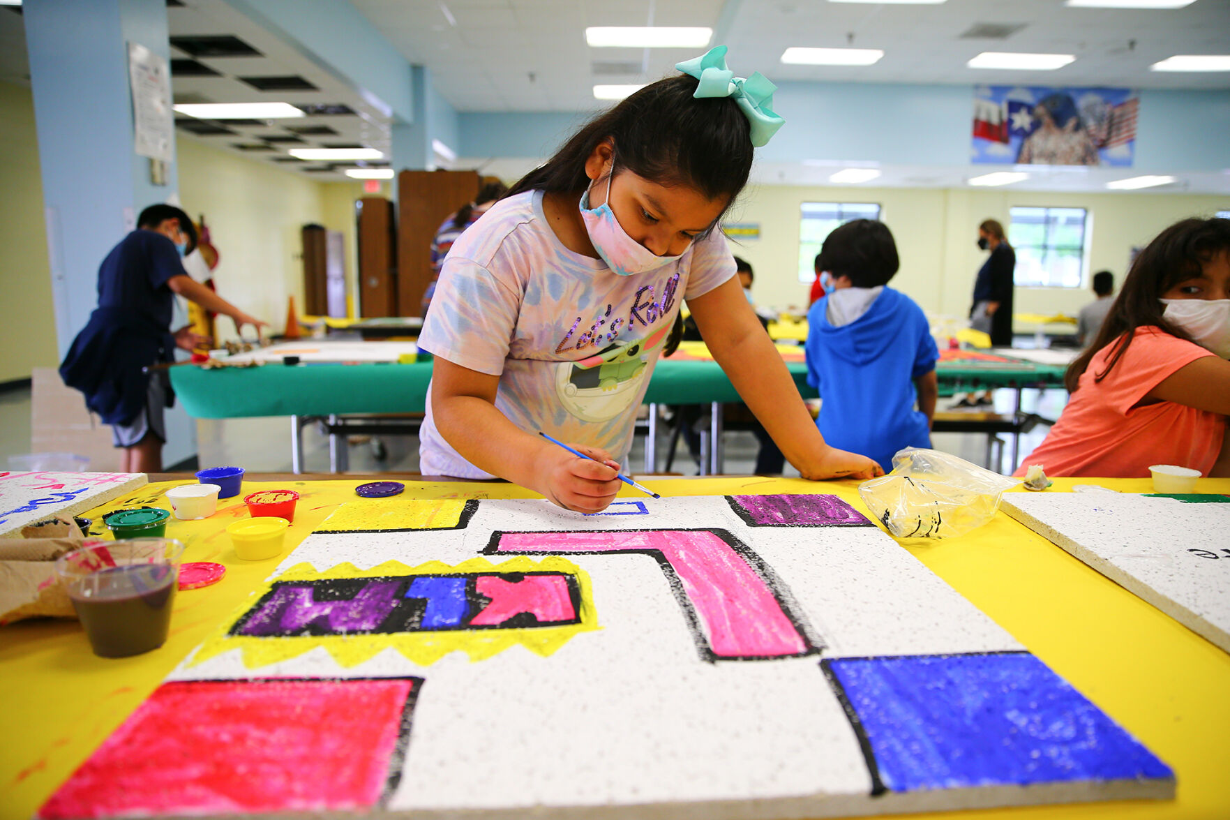 Fannin Elementary Ceiling Tile Painting